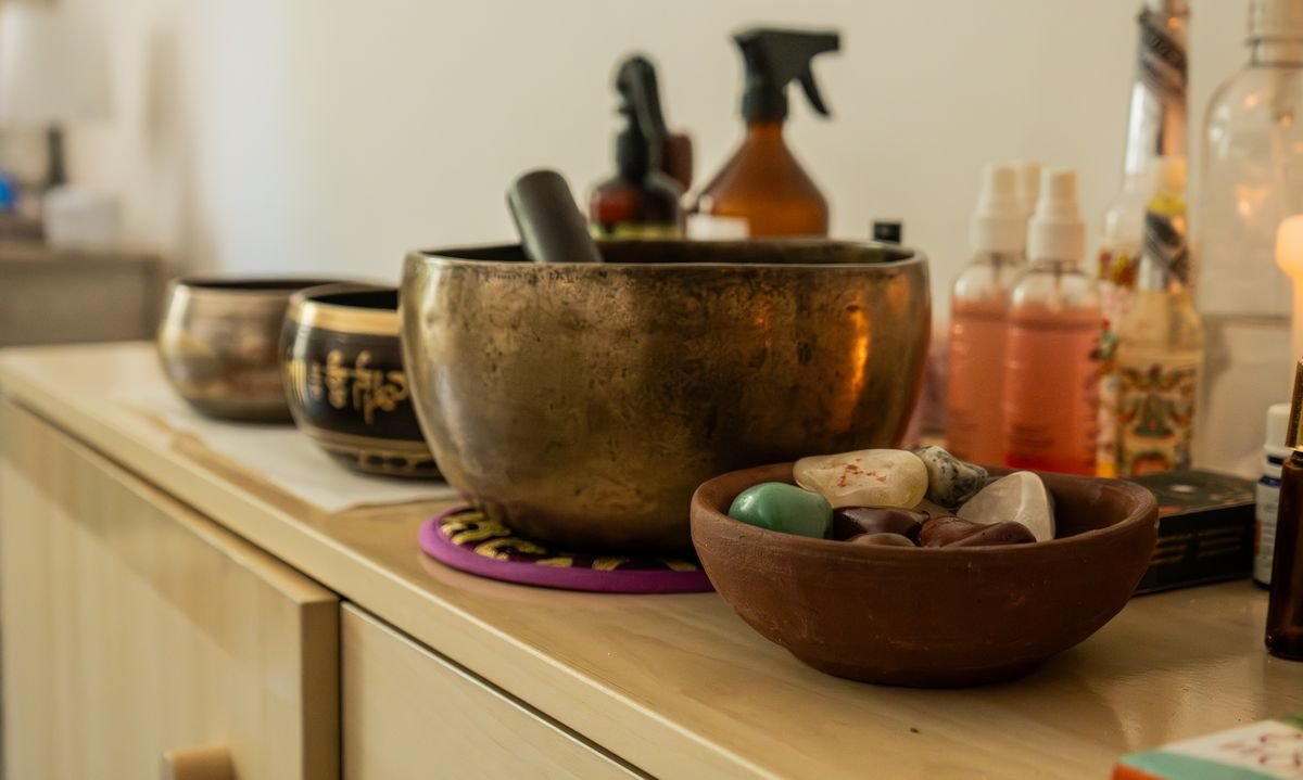 Cuencos tibetanos para sesión de armonía y calma